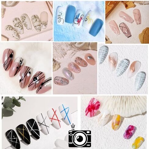 مجموعة فرش طلاء الأظافر مكونة من 3 قطع فرشاة تخطيط للأظافر للخطوط الرفيعة والطويلة، طلاء جل للأشعة فوق البنفسجية، فرش تصميم لتحديد الخطوط، قلم رسم منقط، فرش أظافر لفن الأظافر (7/9/12 مم) in Kuwait