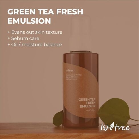ISNTREE Green Tea Fresh Emulsion 120ml 4.05 fl.oz | Green tea extract from Jeju | Balances Oil & Moisture | Lightweight texture in Kuwait