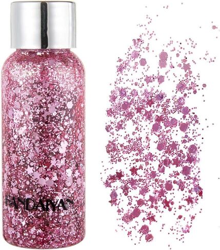 Body Glitter Gel Nail Hair Body Face Flash Eye Shadow Glitter Cream Chunky Glitter Mermaid Scale Sequins Festival Painting Decoration Makeup (Green) in Saudi Arabia