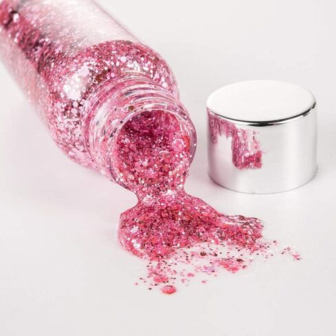 Body Glitter Gel Nail Hair Body Face Flash Eye Shadow Glitter Cream Chunky Glitter Mermaid Scale Sequins Festival Painting Decoration Makeup (Green) in Saudi Arabia