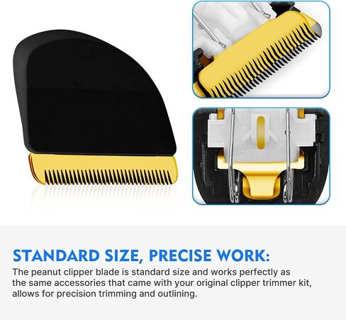 New Upgrade Peanut Clipper Replacement Blade, Snap-On Replacement Blade for Wahl Peanut Hair Clipper #2068-300, Black/Gold in Saudi Arabia