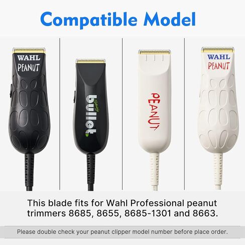 New Upgrade Peanut Clipper Replacement Blade, Snap-On Replacement Blade for Wahl Peanut Hair Clipper #2068-300, Black/Gold in Saudi Arabia