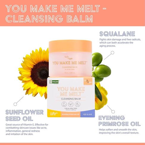 SoloVegan You Make Me Melt Cleansing Balm Make Up Remover 100ml Eye Makeup Remover Korean Skincare Cleanser Makeup Remover Balm I K-beauty I Vegan in Saudi Arabia