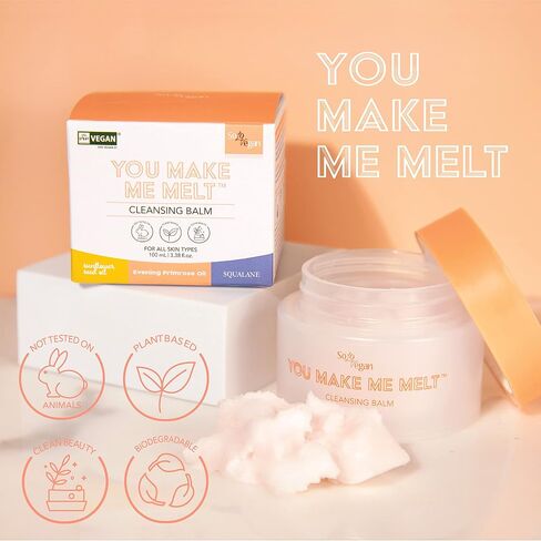 SoloVegan You Make Me Melt Cleansing Balm Make Up Remover 100ml Eye Makeup Remover Korean Skincare Cleanser Makeup Remover Balm I K-beauty I Vegan in Saudi Arabia