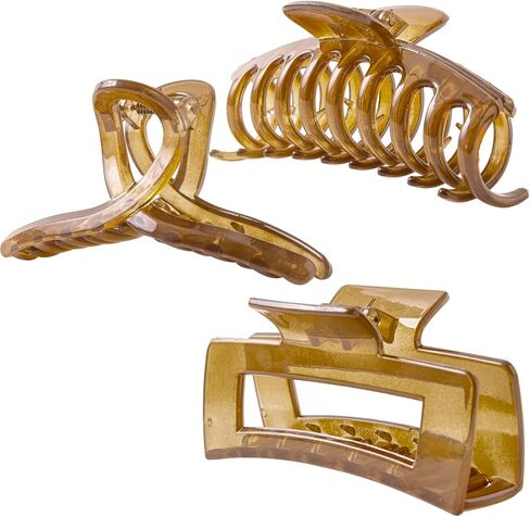 Burgundy Large Hair Claw Clips for Thick/Fine/Thin Hair,Strong holding teeth interlocking Women Jaw Clips for Hair 3 Count In set Oxblood hair clips (Burgundy) in Kuwait