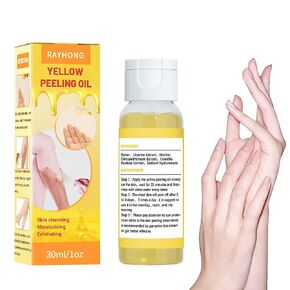 زيت تقشير أصفر، زيت تقشير أصفر قوي للغاية لتفتيح البشرة، مناسب للبشرة الداكنة والجسم والوجه والبقع الداكنة وتفتيح البشرة - 30 مل in Kuwait