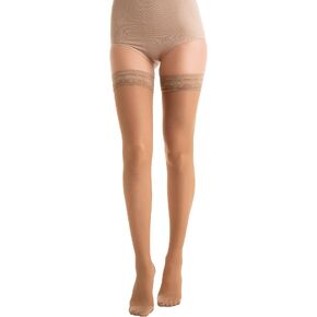 RELAXSAN Basic 870 - جوارب دعم متوسطة للفخذ عالية التحمل 15-20 مم زئبقي، 100% صنع في إيطاليا