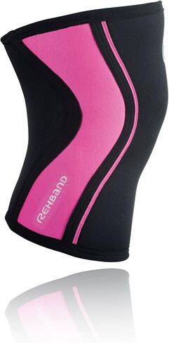 داعم الركبة Rehband Rx - 3 مم - أسود/وردي - كبير - كم واحد in Saudi Arabia