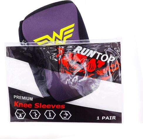 RUNTOP Knee Sleeves(Pair) 7mm Neoprene Pads Brace Cap Support Pain Compression Home Squats Cross Fitness Training WODS Weightlifting Powerlifting Kids Children Men Women Gift(XL) in Saudi Arabia