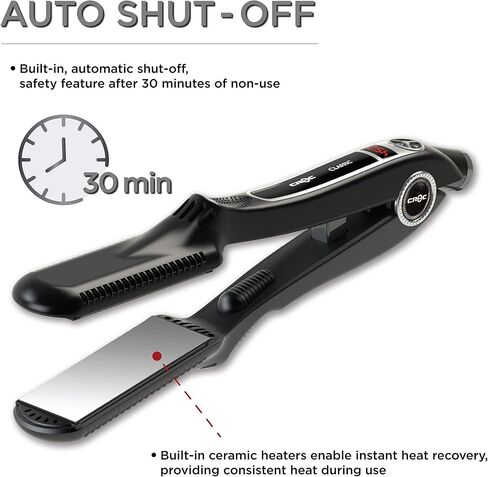 CROC Classic Silver Titanium Flat Iron, 1.5 Inch in Saudi Arabia