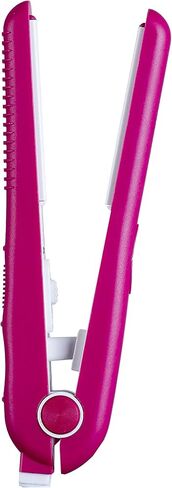 Hot Beauty Professional Ceramic Mini Flat Iron 1/2" Anti-Frizz Extreme Smooth (Violet) Travel Pouch Included in Saudi Arabia