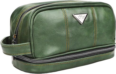 Men's Toiletry Bag, Travel Toiletry Bag for Men, Large Leather Dopp Kit for Men, Shaving Bag for Travel Accessories, LargeMens Toiletries Bathroom Organizer, Shaving kit, Dopp kit(Brown) in Kuwait