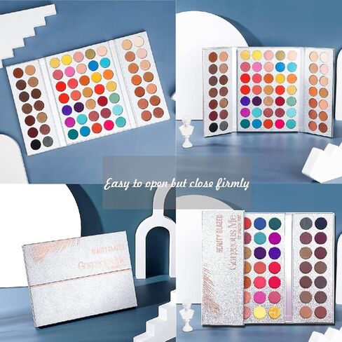 Beauty Glazed Original Gorgeous Me Eyeshadow Palette 63 Colors Eyeshadow Pallet Halloween Palette Pigmented Matte Shimmers Metallic Neutral and Colorful Blendable Waterproof Eye Shadow with Makeup Brush and Powder Blender in Kuwait