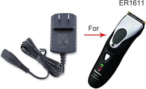 سلك طاقة محول شاحن 3.6 فولت متوافق مع ماكينة قص الشعر اللاسلكية الاحترافية من باناسونيك ER1611 ER161 ER1611 ER160 ER1610 ER1612 ER-DGP72 الشاحن الأصلي البديل RE9-39 RE9-87 in Kuwait