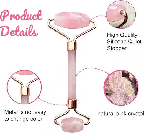 كيوتلي لي ادوات تجميل الوجه من اليشم وجوا شا من اليشم الوردي الطبيعي، ادوات تدليك للوجه والجسم، مضادة للشيخوخة وتقلل من التجاعيد وانتفاخ العين، هدية الكريسماس in Kuwait