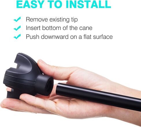 Cane Tips - Anti Slip Canes Base for Crutch 5/8 inch - Shock Absorbing Replacement Tip Base for 16mm Hole Diameter - by YAPASPT in Saudi Arabia