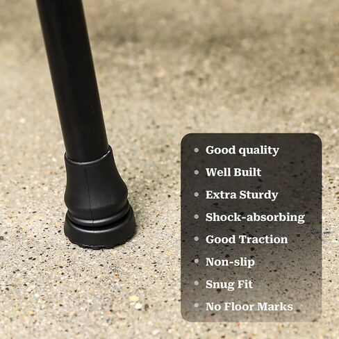 Cane Tips 7/8 inch Heavy Duty, 2 Pack Walking Cane Tips Rubber Cane Tip Replacement Rubber Tips for Canes, Crutch, Cane Foot, Walking Sticks in Saudi Arabia