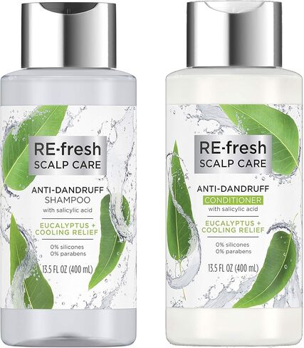 RE-fresh Scalp Care - Anti-Dandruff Shampoo and Conditioner Set - Eucalyptus + Cooling Relief (13.5 oz each) in Saudi Arabia