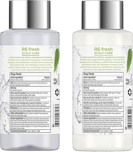 RE-fresh Scalp Care - Anti-Dandruff Shampoo and Conditioner Set - Eucalyptus + Cooling Relief (13.5 oz each) in Saudi Arabia