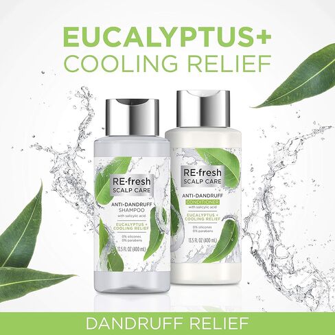 RE-fresh Scalp Care - Anti-Dandruff Shampoo and Conditioner Set - Eucalyptus + Cooling Relief (13.5 oz each) in Saudi Arabia