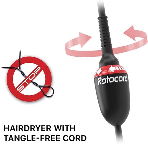 فيليرا, مجفف شعر سويس سايلنت جيت لايت 7500، مجفف شعر احترافي، مجفف شعر ايوني مع محرك بي ام برو قوي، 6 اعدادات لدرجة الحرارة وتدفق الهواء، كيبل مرن مضاد للالتواء، 1600 واط، اسود in Saudi Arabia