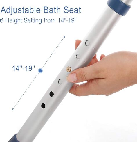 GreenChief Shower Chair for Inside Shower, Narrow Shower Stool Adjustable Bath Seat, Medical Bathtub Stool Small Shower Bench for Elderly, Senior, Handicap, Disabled (300 LBS) in Kuwait