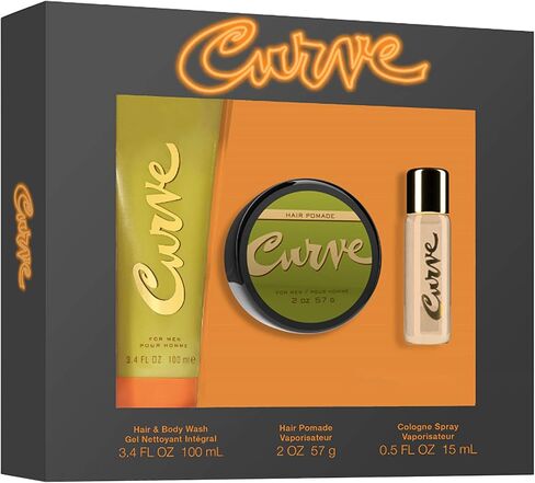Curve for Men, Men's Fragrance 2 Piece Gift Set, 2.5 fl. oz. Eau de Cologne and 6.0 oz Deodorant Spray in Kuwait