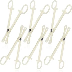 Piercing Clamps - Autdor 25Pcs Piercing Forceps Rounded Slotted Disposable Piercing Clamps Septum Forceps for Lip Navel Tongue Belly Ear Nose Piercing Kit Piercing Tools
