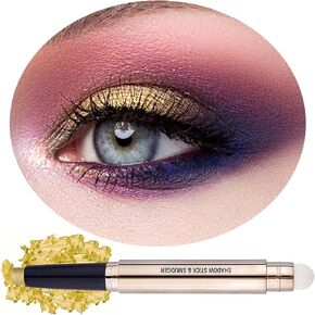 18 color eyeshadows stick shimmer,Highlighter waterproof eyeshadow pen,Colour pop eye makeup (13# Pink Shimmer) in Saudi Arabia