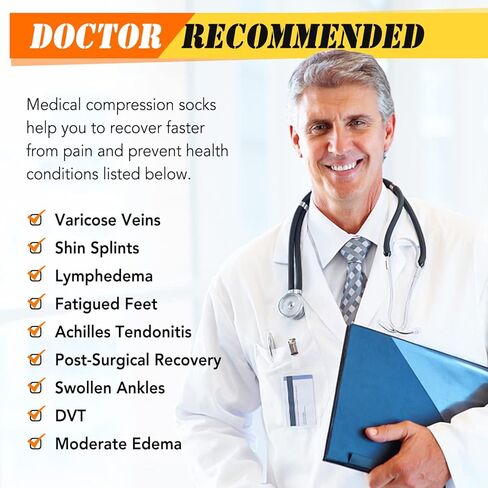 3 Pairs Zipper Copper Compression Socks for Women Men, Open Toe Medical Compression Knee High Stockings for Circulation Support in Kuwait