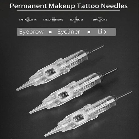 20 قطعة من إبر الوشم الدائم لآلة الوشم إبرة القلم خرطوشة الوشم إبرة Microblading لوازم الحاجب كحل الشفاه لمجموعات الوشم -1RL 0.25 in Saudi Arabia