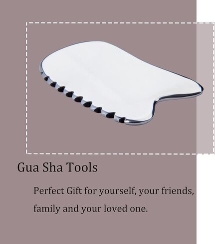Gua Sha Scraping Tool, Stainless Steel Therapy Massage Tool, Lymphatic Drainage Gua Sha Board for Anti Cellulite, Muscles Pain Relief Tool for Spa Acupuncture Trigger Point Treatment in Saudi Arabia