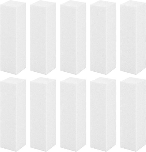 Sibba 10Pcs Nail Buffer Block Professional Manicure Pedicure Salon Nail Art Tips Finger Tool Nail Sanding Block Set for Natural Acrylic and Gel Nails Dead Skin Trimming Manicure Tools (White) in Saudi Arabia