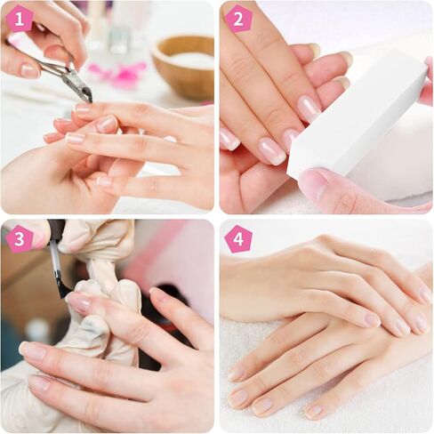Sibba 10Pcs Nail Buffer Block Professional Manicure Pedicure Salon Nail Art Tips Finger Tool Nail Sanding Block Set for Natural Acrylic and Gel Nails Dead Skin Trimming Manicure Tools (White) in Saudi Arabia