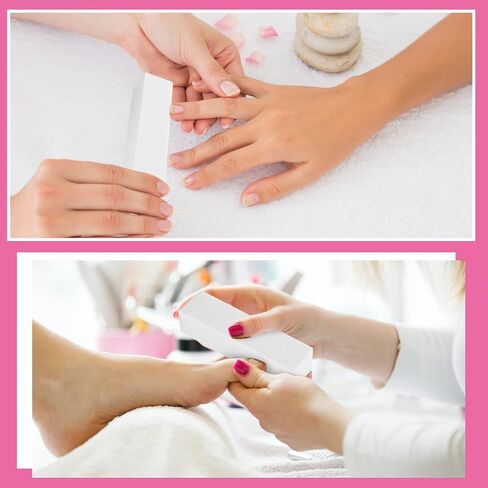Sibba 10Pcs Nail Buffer Block Professional Manicure Pedicure Salon Nail Art Tips Finger Tool Nail Sanding Block Set for Natural Acrylic and Gel Nails Dead Skin Trimming Manicure Tools (White) in Saudi Arabia