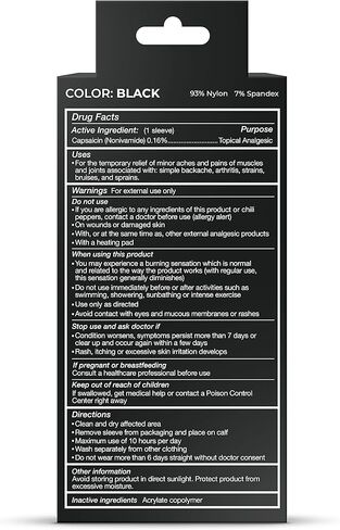 ان يو اف اي بي ار اكس دواء لتخفيف الالم + دعامة ضغط للساق / دعامة / 150 ساعة من الاستخدام / مقاس واحد / صنع في الولايات المتحدة الامريكية in Kuwait