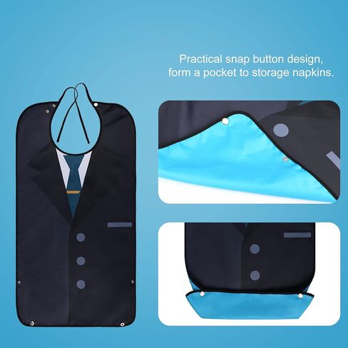 AIEX Adult Bibs, Waterproof Floral Print Bibs for Eating Washable and Reusable Clothing Protectors in Kuwait