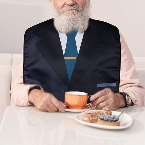 AIEX Adult Bibs, Waterproof Floral Print Bibs for Eating Washable and Reusable Clothing Protectors in Kuwait