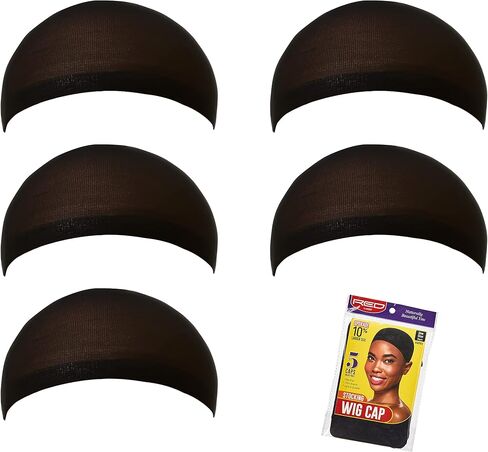 Red by Kiss Stocking Wig Cap 5 PCS (Dark Beige) with Lace Wig Powder Tinted (Light Warm Brown) in Saudi Arabia