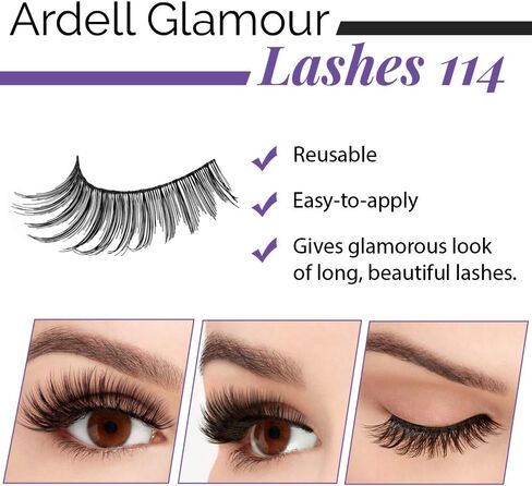 Ardell False Eyelashes Glamour Strip Lashes 112 Black (Lower Lash) 4 Pack in Saudi Arabia