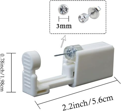 Self Ear Piercing Gun Self Ear Piercing Kit Safety Ear Piercing Gun Kit Tool with Earring Studs in Kuwait
