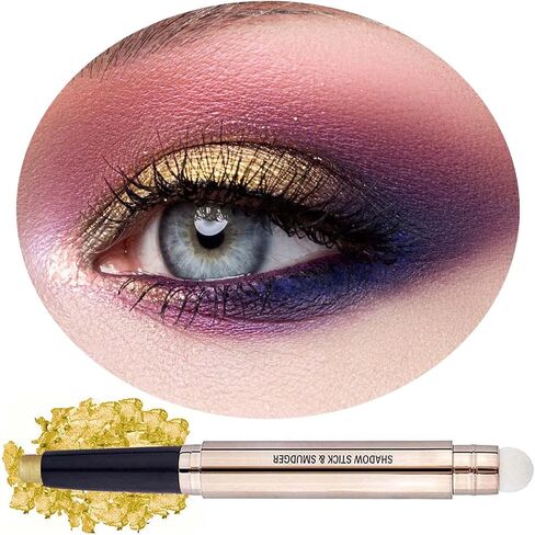 18 color eyeshadows stick shimmer,Highlighter waterproof eyeshadow pen,Colour pop eye makeup (13# Pink Shimmer) in Saudi Arabia