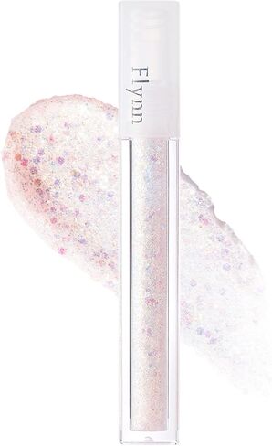 FLYNN Lightcatcher Liquid Glitter Eyeshadow | Long Lasting, Quick Drying, Lightweight Water Texture, No Fall-out | K beauty High-Impact Eye Looks (01 White Light) 0.12oz in Saudi Arabia