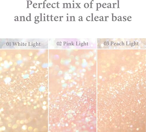 FLYNN Lightcatcher Liquid Glitter Eyeshadow | Long Lasting, Quick Drying, Lightweight Water Texture, No Fall-out | K beauty High-Impact Eye Looks (01 White Light) 0.12oz in Saudi Arabia