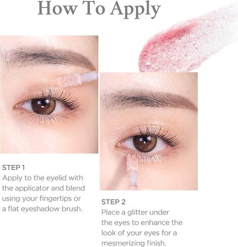 FLYNN Lightcatcher Liquid Glitter Eyeshadow | Long Lasting, Quick Drying, Lightweight Water Texture, No Fall-out | K beauty High-Impact Eye Looks (01 White Light) 0.12oz in Saudi Arabia