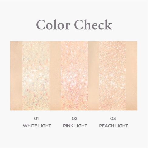 FLYNN Lightcatcher Liquid Glitter Eyeshadow | Long Lasting, Quick Drying, Lightweight Water Texture, No Fall-out | K beauty High-Impact Eye Looks (01 White Light) 0.12oz in Saudi Arabia