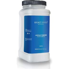Legacy Nails Professional Crystal Clear Acrylic Powder, Net Wt. 1 lbs. / 16oz. - Mix With Glitter, Pigment and Create Custom Acrylic Nail Extension Colors in Kuwait