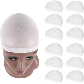 Wig Caps for Lace Front Wig 12 pcs (6 Pack) Dark Brown Nylon Wig Caps for Making Wig Stretchy Stocking Wig Caps for Women in Saudi Arabia