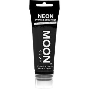 Supersize 2.54oz Blacklight Neon UV Face & Body Paint - Black - with sponge applicator