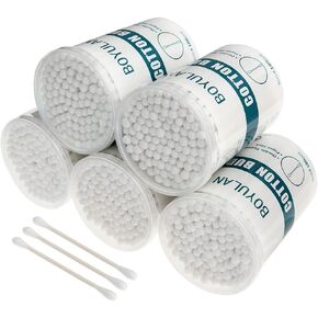 اعواد قطنية ورقية للاذنين باطراف دائرية مزدوجة، اعواد قطنية للمكياج والاستخدام اليومي، 500 قطعة in Kuwait